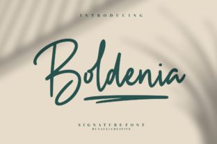 Boldenia: A Modern Script Typeface for Editorial Design