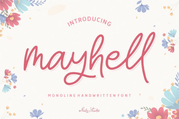 Mayhell: A Sweet Script Font for Delicate Brand Identity Projects
