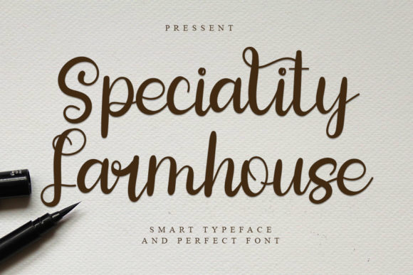 Speciality Farmhouse: A Whimsical Script Font for Modern Web Design